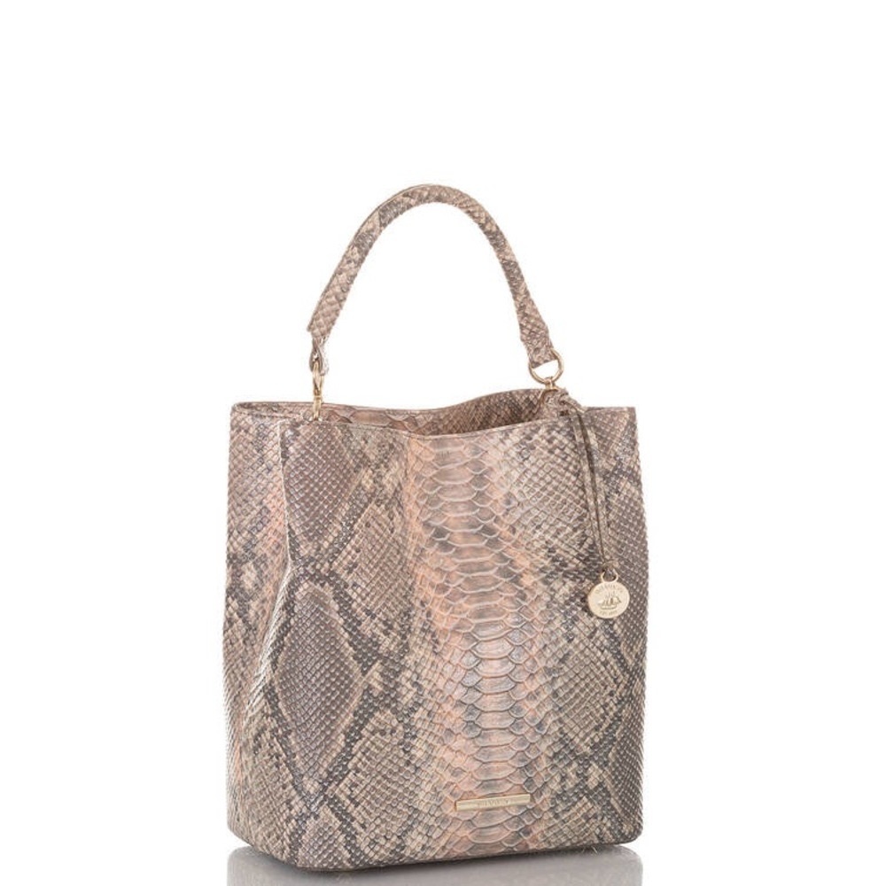 Brahmin Tan Snake Print Bag